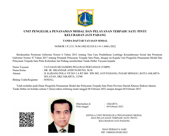 TANDA DAFTAR YAYASAN 