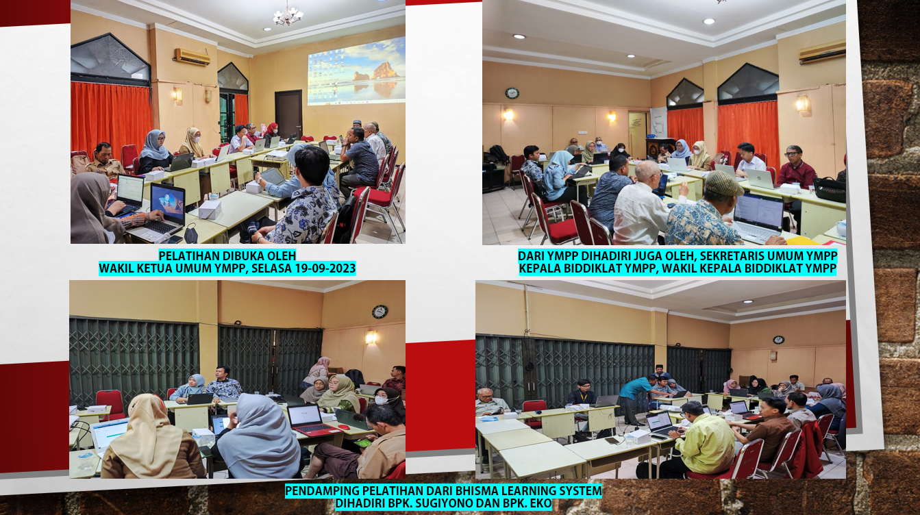 Pelatihan Input Data RKAS Sekolah/Madrasah Lingkup YMPP Ke Bhisma Learning System (BLS)